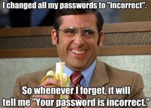 incorrect password
